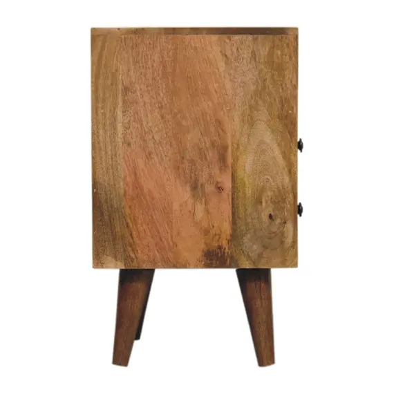 Buy Mini Classic Oak-ish Bedside with Open Slot, 9 image