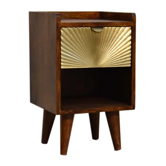 Buy Mini Manila Gold 1 Drawer Bedside, 3 image