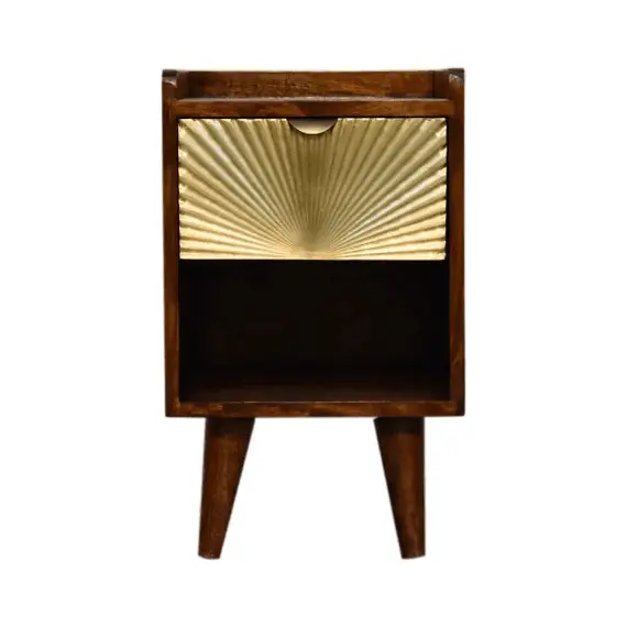 Buy Mini Manila Gold 1 Drawer Bedside, 12 image