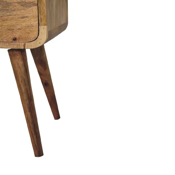 Buy Mini Oak-ish Curved Bedside, 15 image