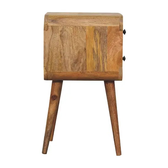 Buy Mini Oak-ish Curved Bedside, 16 image