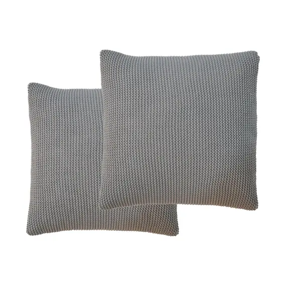 Buy Grey Cotton Cushion Set of 2, 8 image