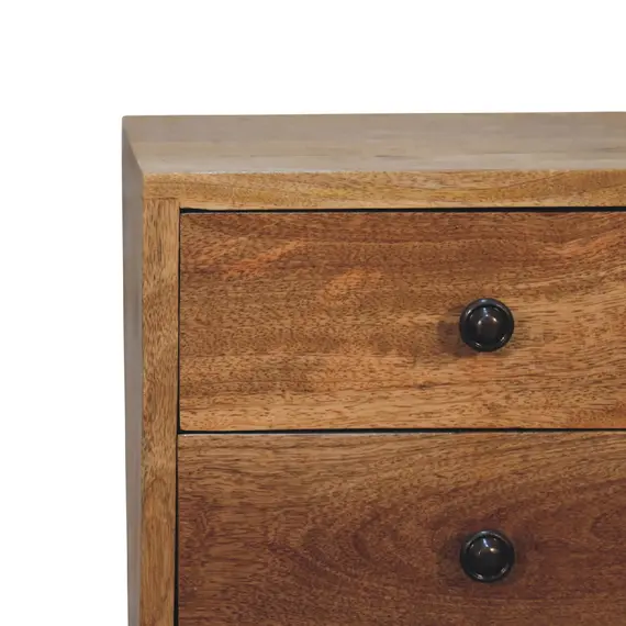 Buy Mini 2 Drawer Oak-ish Bedside, 5 image