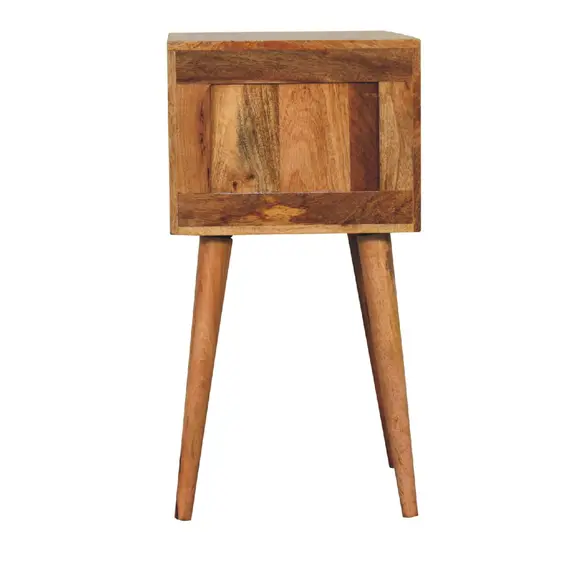 Buy Mini 2 Drawer Oak-ish Bedside, 10 image