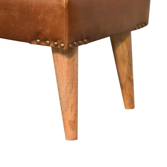 Buy Mini Oak-ish Rounded Bedside Table, 19 image