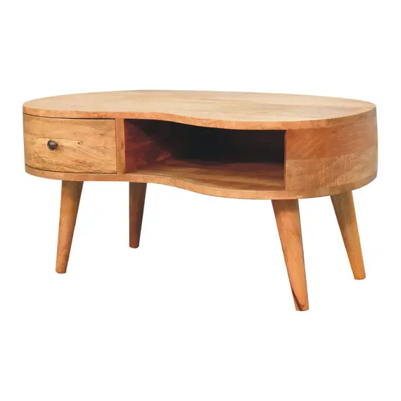 Buy Oak-ish Wave Coffee Table, 3 image