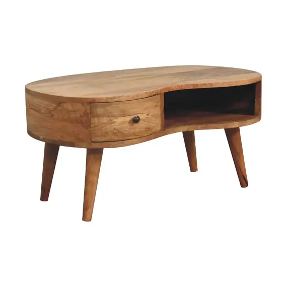 Buy Oak-ish Wave Coffee Table, 4 image
