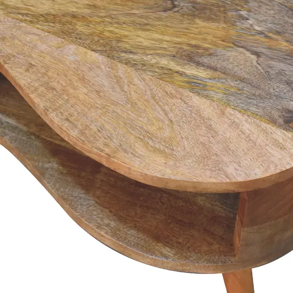 Buy Oak-ish Wave Coffee Table, 7 image