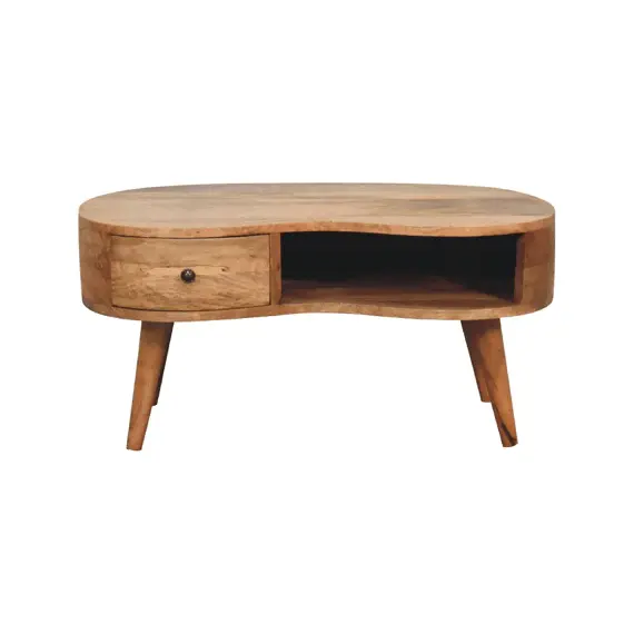 Buy Oak-ish Wave Coffee Table, 11 image