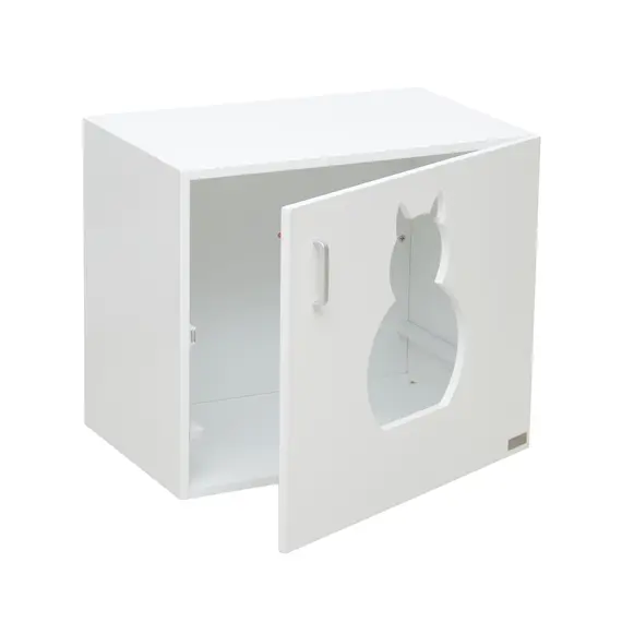 Buy Cat Litter Box Bathroom Furniture-White, 7 image