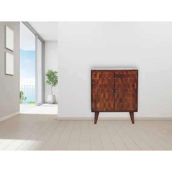 Buy Chestnut Pineapple Carved Cabinet, 12 image