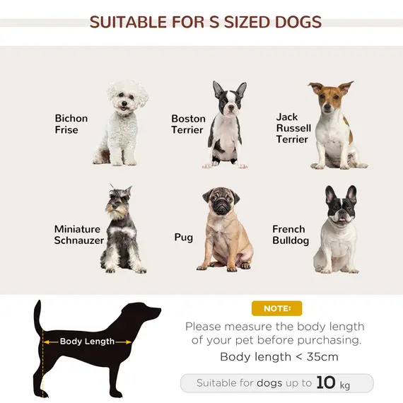 Buy Pet Sofa Dog Couch, with Cushion, for Cats, Small Dogs - Brown, 7 image