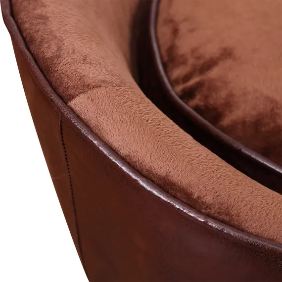 Buy Pet Sofa Dog Couch, with Cushion, for Cats, Small Dogs - Brown, 8 image