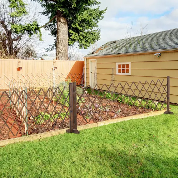 Buy Freestanding Garden Fencing, Expanding Fence Trellis, Movable Scissor Grid, Foldable Garden Screen Panel, 225L x, 2 image