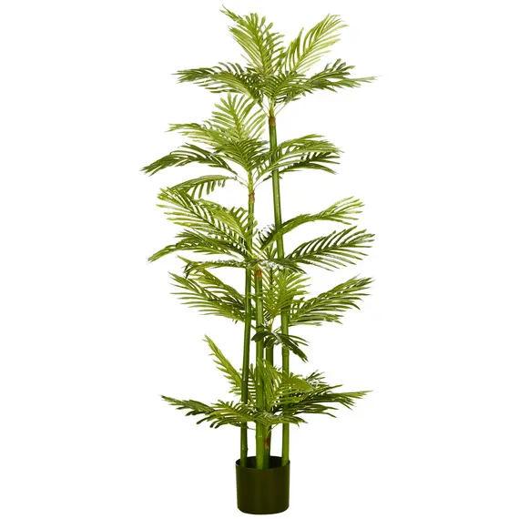 Buy Artificial Plant Tropical Palm in Pot, Fake Plants for Home Indoor Outdoor Decor, 15x15x140cm