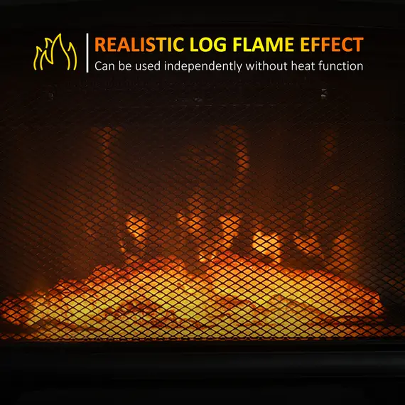Buy Electric Fireplace Stove, Freestanding or Tabletop, with LED Flame Effect, Overheating Protection, 800W/1600W, 5 image