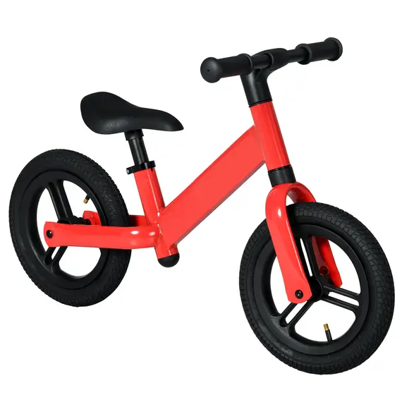 Buy 12" Kids Balance Bike, No Pedal Training Bike for Children with Adjustable Seat, 360В° Rotation Handlebars - Red