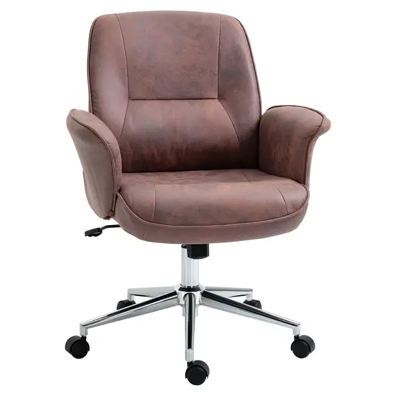 Buy Office Chair, Desk Chair, Swivel Computer Chair with Armrest and Rolling Wheels for Home and Work, Red