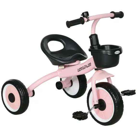 Buy Kids Trike, Tricycle, with Adjustable Seat, Basket, Bell, for Ages 2-5 Years - Pink