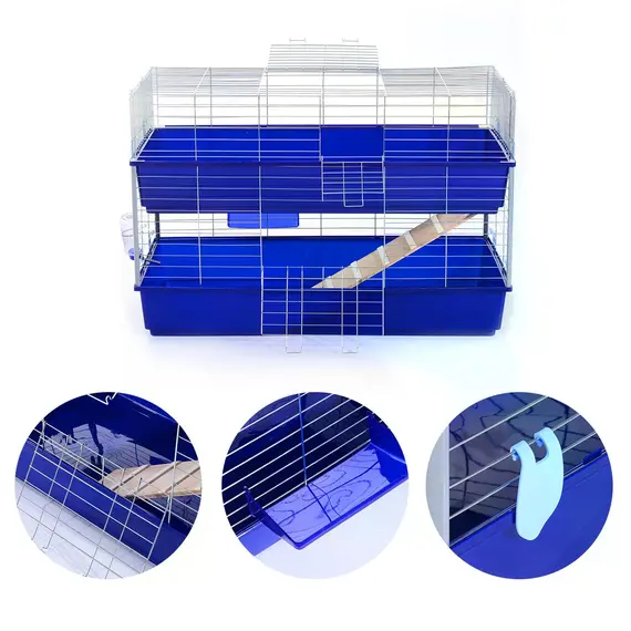 Buy PawHut Small Animal Hutch, size (118 x 79 x 58cm)
