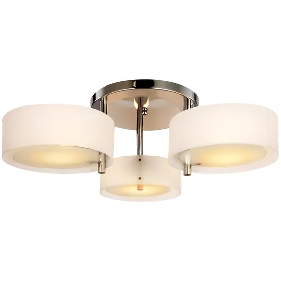 Buy Acrylic Lamp Indoor 3 Light Pendant Chandelier Flush Mount Office Living Room Bedroom w/ Chrome Finish