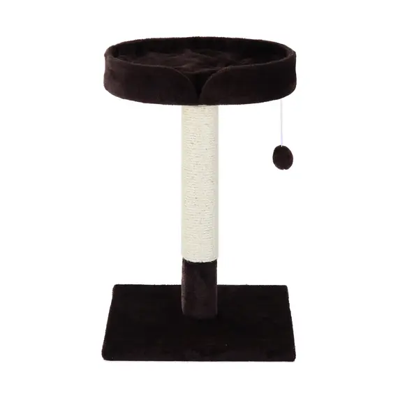 Buy PawHut Cat Tree Scratching Post Furniture Pet Play Area Activity Center Kitten Climbers Climbing Exercise w/ Hanging Toy & Cushion-Brown