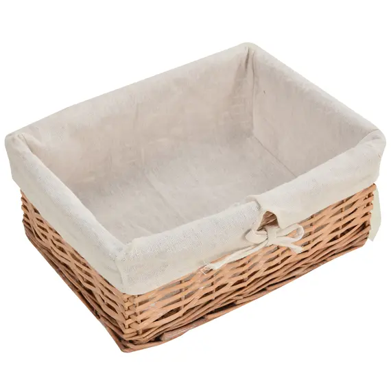 Buy 3 Drawer Dresser Wicker Basket Storage Shelf Unit Wooden Frame Home Organisation Cabinet Bedroom Office Furniture Natural Finish 58x40cm, 7 image