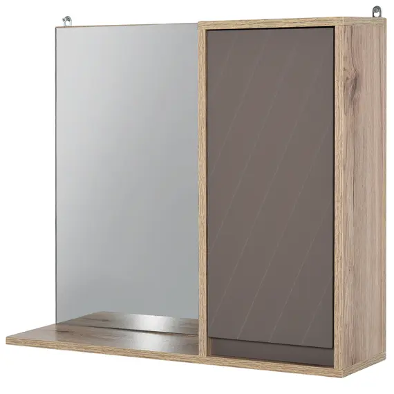 Buy Bathroom Mirror Cabinet, Wall-Mounted Bathroom Cabinet with Mirror and Adjustable Inner Shelf,  57L x 14.2W x49.2H cm
