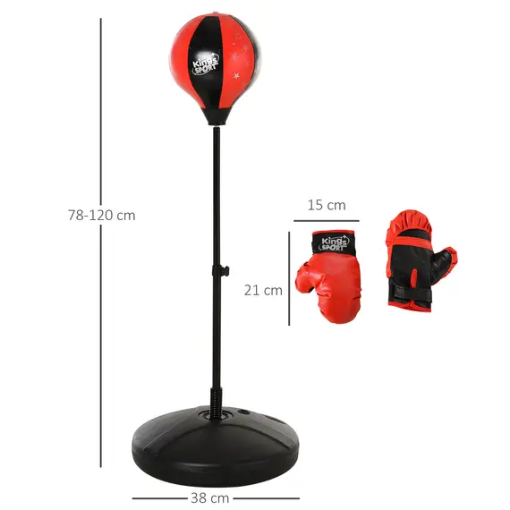 Buy Boxing Punch Ball Set Ð¤38x78-120cm Fighting Game 360 Degree Rebound Spring PP PVC Adjustable Teenager, 3 image
