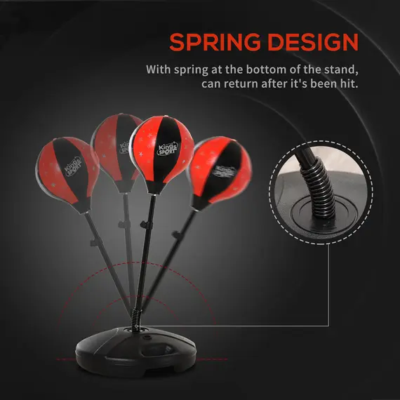 Buy Boxing Punch Ball Set Ð¤38x78-120cm Fighting Game 360 Degree Rebound Spring PP PVC Adjustable Teenager, 5 image