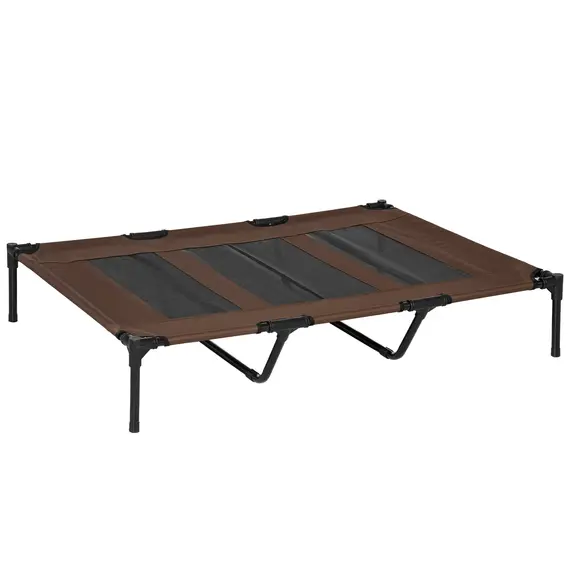 Buy Raised Dog Bed Cooling Elevated Pet Cot with Breathable Mesh for Indoor Outdoor Use Brown, XX Large, 122 x 92 x 23cm