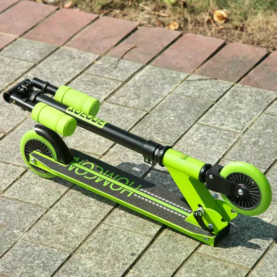 Buy Scooter for Kids Toddler Foldable Kick Scooter with Adjustable Height Brake for Boys and Girls 3-8 Years Aluminium Green, 8 image