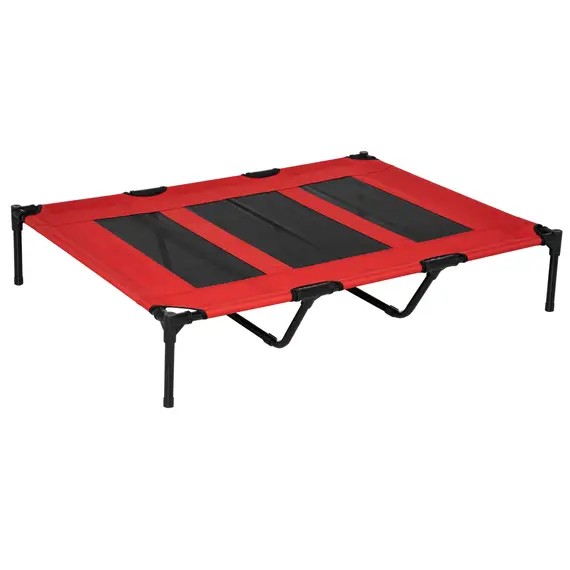 Buy Raised Dog Bed Cooling Elevated Pet Cot with Breathable Mesh for Indoor Outdoor Use Red, XX Large, 122 x 92 x 23cm