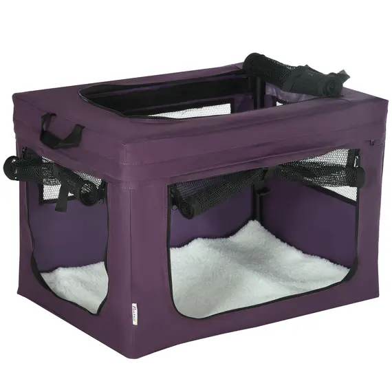 Buy 60cm Pet Carrier, with Cushion, for Miniature Dogs - Purple