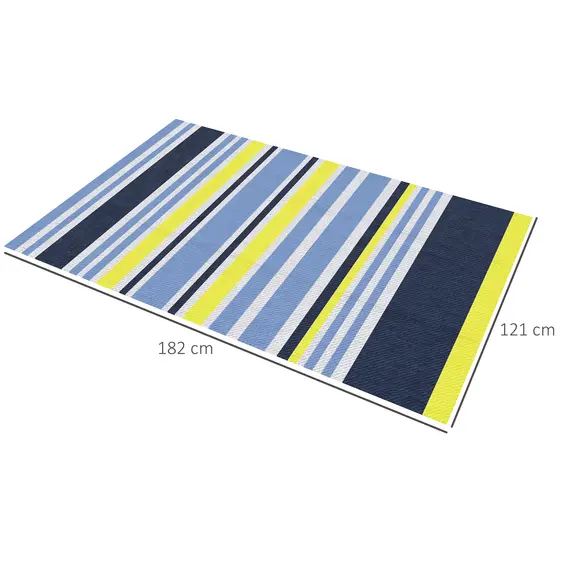 Buy Reversible Outdoor Rug, Waterproof Plastic Straw Mat for Backyard, Deck, RV, Picnic, Beach, Camping, 121 x 182 cm, 3 image