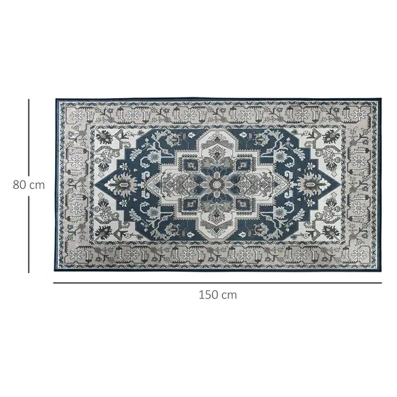 Buy Vintage Persian Rugs, Boho Bohemian Area Rugs Large Carpet for Living Room, Bedroom, Dining Room, 80x150 cm, Grey, 3 image