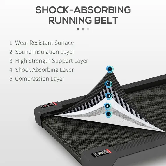 Buy SPORTNOW Walking Pad, Under Desk Treadmill, Installation-Free Jogging Machine, 1-6km/h, with Remote Control and LED Display for Home Gym Office, 6 image