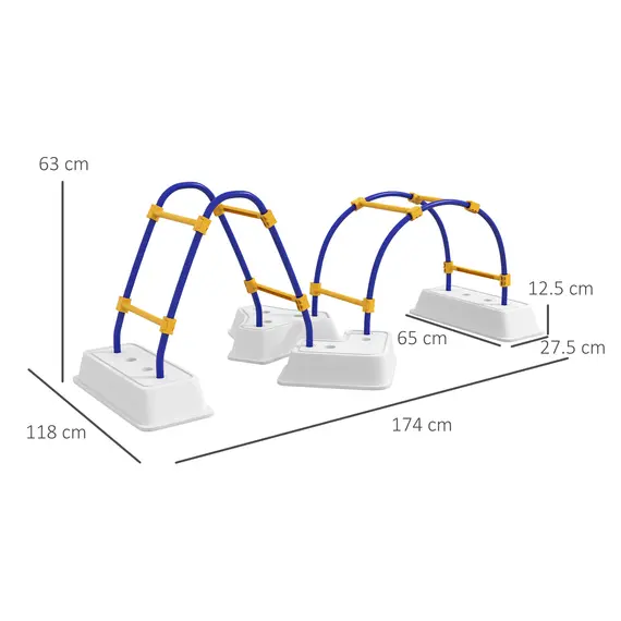Buy Kids Climber with Climbing Arch, Triangle Climber for Indoor Outdoor Use, for Toddlers 3-6 Years Old, Blue, 3 image