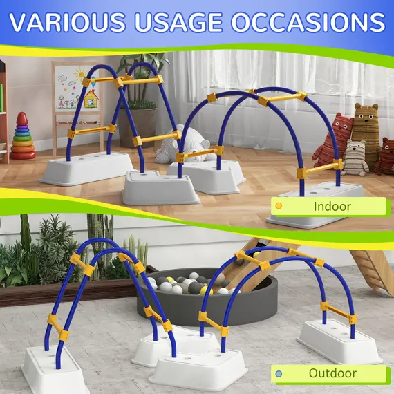 Buy Kids Climber with Climbing Arch, Triangle Climber for Indoor Outdoor Use, for Toddlers 3-6 Years Old, Blue, 6 image