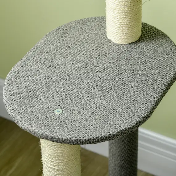Buy Cat Tree for Indoor Cats, Cat Tower with Scratching Posts, Multi-level Kitten Climbing Tower, 132cm, 8 image