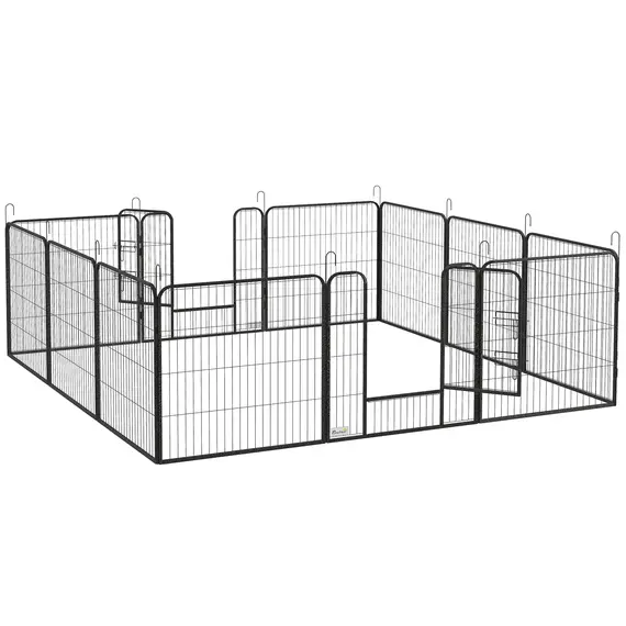 Buy 12 Panels Heavy Duty Puppy Playpen, for Small Dogs, Indoor and Outdoor Use - Silver
