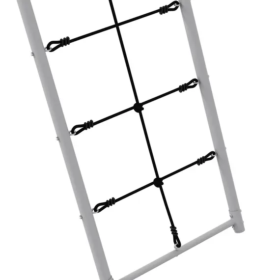 Buy Outsunny 4 in 1 Metal Garden Swing Set with Double Swings Climber Climbing Net Green, 9 image
