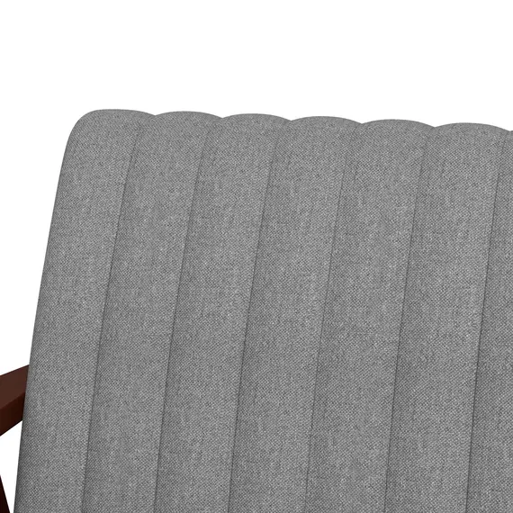 Buy HOMCOM Set of 2 Accent Chairs, Upholstered Living Room Chairs with Wood Legs, Armchairs for Bedroom, Living Room, Grey, 8 image