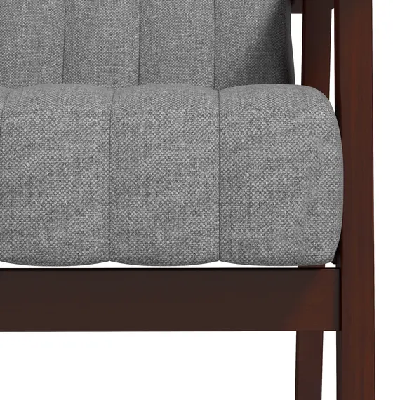 Buy HOMCOM Set of 2 Accent Chairs, Upholstered Living Room Chairs with Wood Legs, Armchairs for Bedroom, Living Room, Grey, 9 image