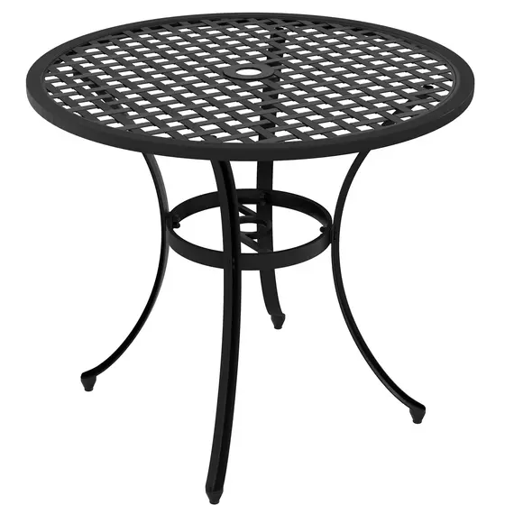 Buy Round Aluminium Table, with 50mm Parasol Hole