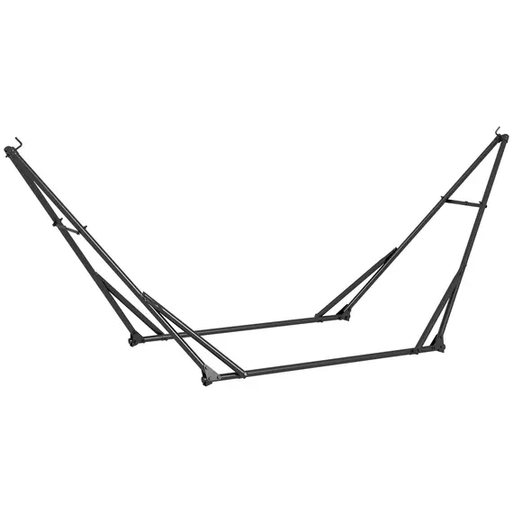 Buy Foldable Hammock Stand, Portable Hammock with Metal Frame, 2 in 1 Hammock Net Stand, Hammock Chair Stand with Carry Bag, Load Capacity 120kg, for Patio, Garden, Yard, Black