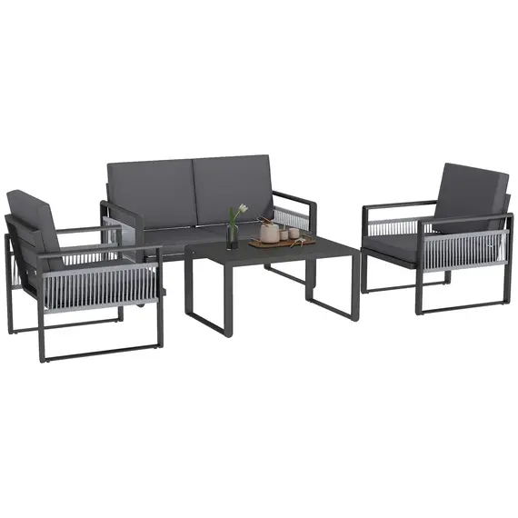 Buy Four-Piece Aluminium Garden Dining Set, with Cushions