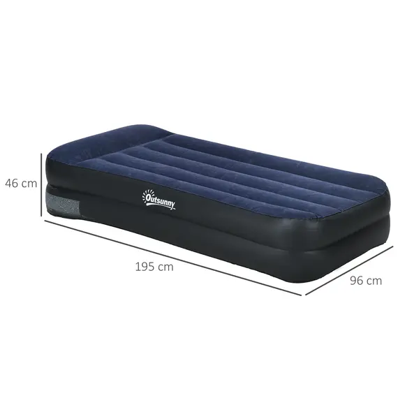 Buy Outsunny Single Air Bed with Built-in Electric Pump and Carry Bag, 3 image