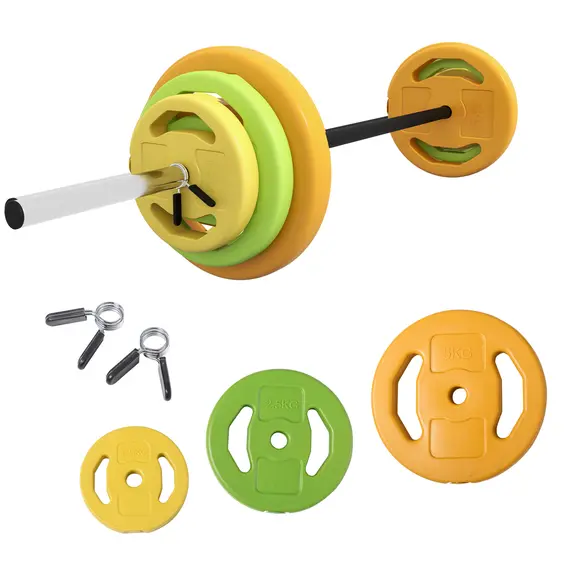 Buy 20kg Barbell Weights Set, Adjustable Weights with Non-slip Handle, for Women and Men Home Gym Exercise Weight Strength Training
