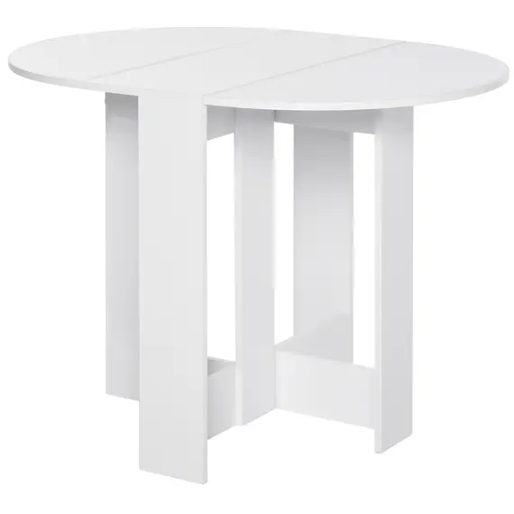 Buy Space-saving Drop Leaf Table, Folding Dining Table for Small Space, Kitchen, Dining Room, White